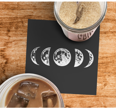 Dessous de verre illustration des phases lunaires - TenStickers
