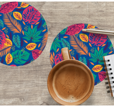 Dessous de verre imprimé feuilles tropicales - TenStickers
