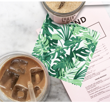 Dessous de verre inspiration feuilles tropicales - TenStickers