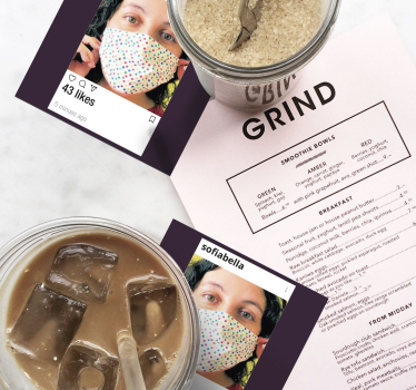 Dessous de verre Instagram personnalisable - TenStickers