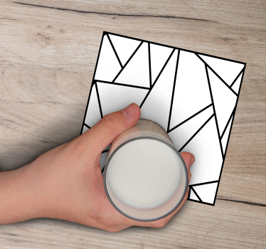 Dessous de verre lignes noires géométriques - TenStickers