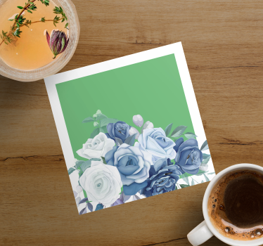 Dessous de verre mariage composition florale élégante - TenStickers