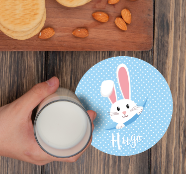 Dessous de verre mariage design adorable de lapin - TenStickers