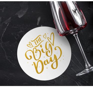 Dessous de verre mariage typographie élégante célébration - TenStickers