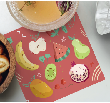 Dessous de verre moderne arrangement de fruits colorés - TenStickers
