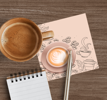 Dessous de verre moderne art élégant de tasse à café - TenStickers