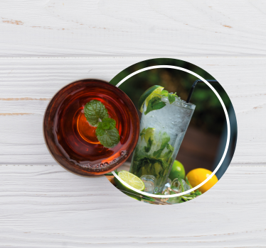 Dessous de verre moderne boisson mentholée rafraîchissante - TenStickers