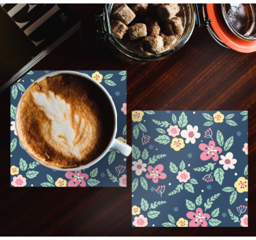 Dessous de verre moderne design à motifs floraux - TenStickers