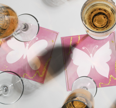 Dessous de verre moderne emblème de papillon Élégant - TenStickers