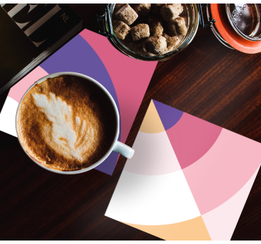 Dessous de verre moderne formes géométriques colorées - TenStickers