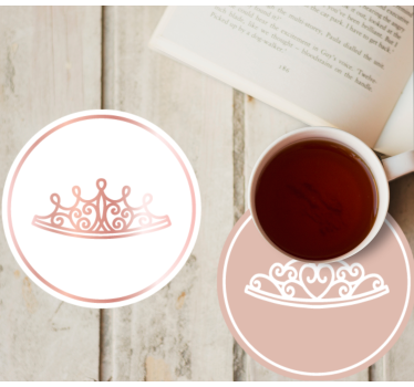 Dessous de verre moderne icônes de tiara élégante - TenStickers