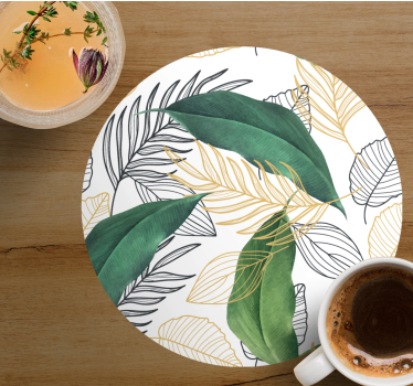 Dessous de verre moderne motif feuillage luxuriant - TenStickers