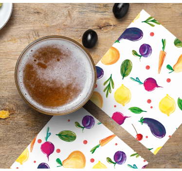 Dessous de verre moderne motif fruits colorés - TenStickers