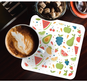 Dessous de verre moderne motif fruits vibrants - TenStickers