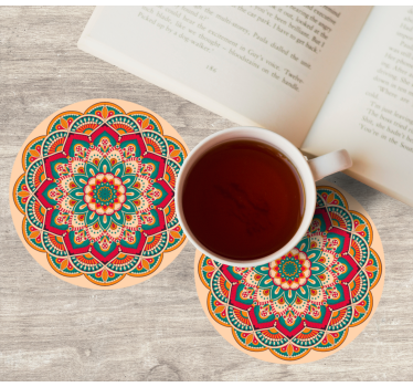Dessous de verre moderne motif mandala rond - TenStickers