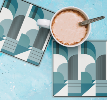 Dessous de verre moderne motifs d'arcs géométriques - TenStickers