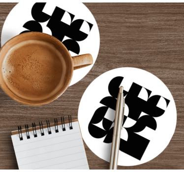 Dessous de verre moderne motifs géométriques monochromes - TenStickers