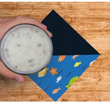 Dessous de verre moderne scène sous-marine colorée - TenStickers