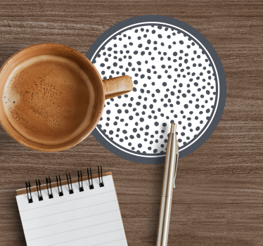 Dessous de verre motif à pois circulaires - TenStickers