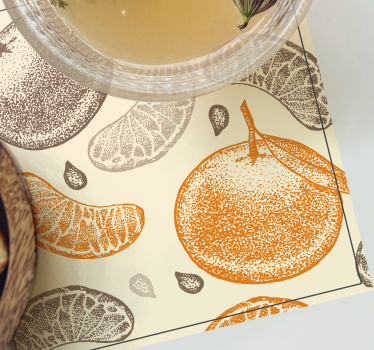Dessous de verre motif agrumes - TenStickers
