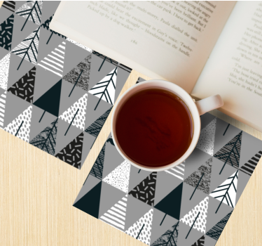 Dessous de verre motif arbre géométrique - TenStickers