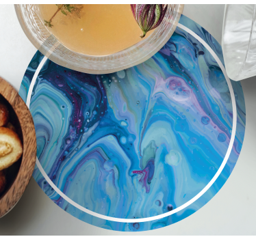 Dessous de verre motif bleu tourbillonnant - TenStickers