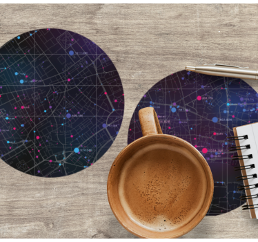 Dessous de verre motif carte abstraite - TenStickers