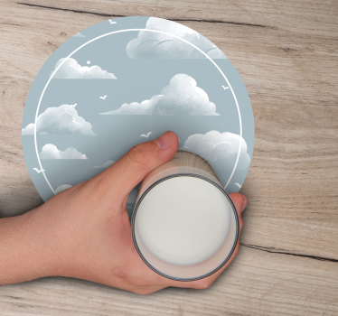 Dessous de verre motif ciel nuageux - TenStickers