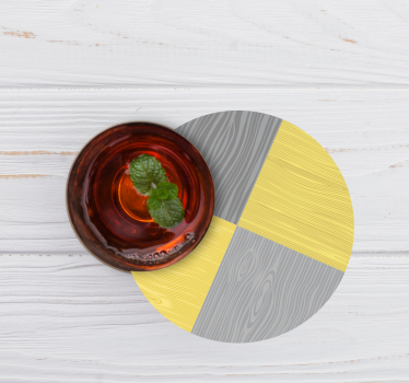 Dessous de verre motif circulaire bois - TenStickers