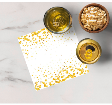 Dessous de verre motif circulaire jaune - TenStickers