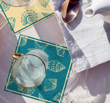 Dessous de verre motif coquillage Éléments - TenStickers