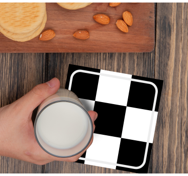 Dessous de verre motif damier carré - TenStickers