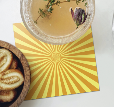 Dessous de verre motif éclatant de soleil - TenStickers