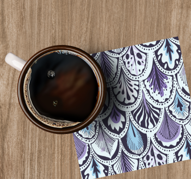 Dessous de verre motif élégant de feuilles - TenStickers