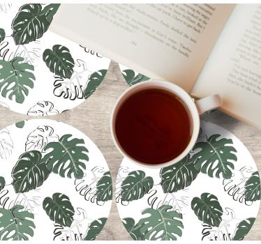 Dessous de verre motif feuilles imprimées - TenStickers