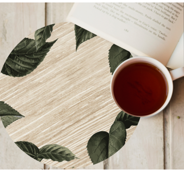 Dessous de verre motif feuilles inspiré de la nature - TenStickers