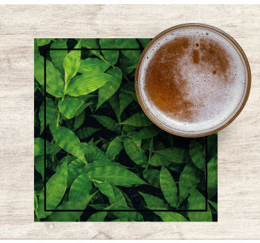 Dessous de verre motif feuilles vertes luxuriantes - TenStickers