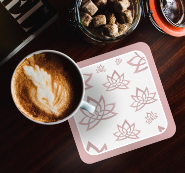 Dessous de verre motif fleurs de lotus - TenStickers