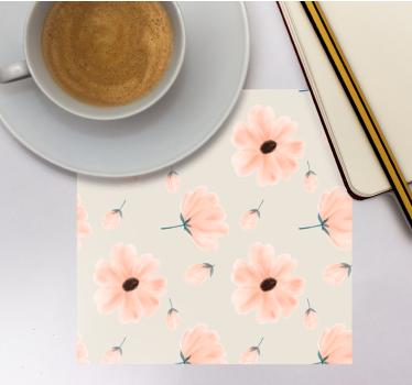 Dessous de verre motif floral avec pétales doux - TenStickers