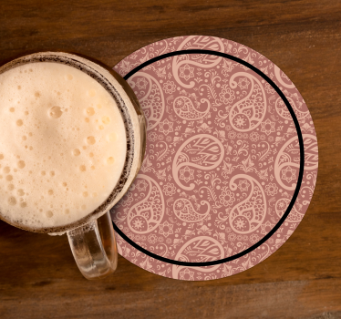 Dessous de verre motif floral cachemire - TenStickers
