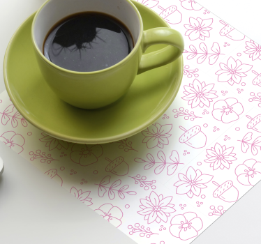Dessous de verre motif floral en ligne - TenStickers