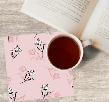 Dessous de verre motif floral en teintes douces - TenStickers