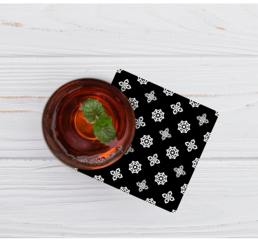 Dessous de verre motif floral géométrique - TenStickers