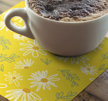 Dessous de verre motif floral marguerite - TenStickers