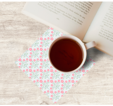 Dessous de verre motif floral pastel - TenStickers