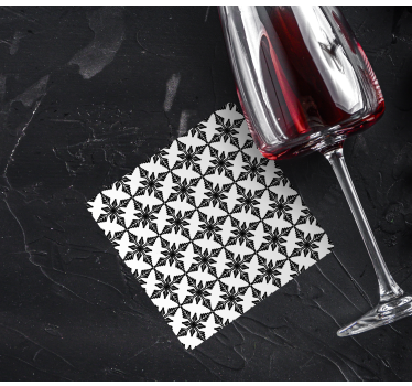 Dessous de verre motif géométrique noir - TenStickers