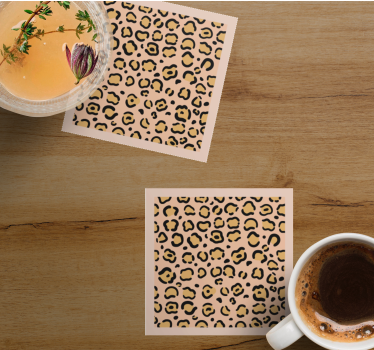 Dessous de verre motif imprimé léopard - TenStickers