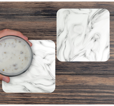 Dessous de verre motif marbré en tourbillon - TenStickers