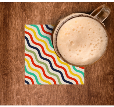 Dessous de verre motif ondulé coloré - TenStickers