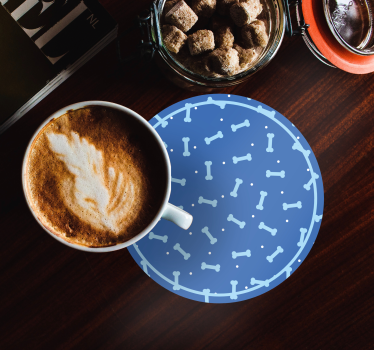 Dessous de verre motif os en cercle - TenStickers